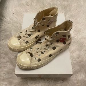 Comme des Garcons Play white converse